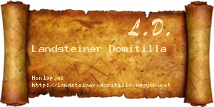 Landsteiner Domitilla névjegykártya